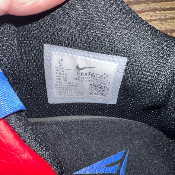 Nike JA 1 Hunger Royal Black Red Sneakers - Picture 7 of 8